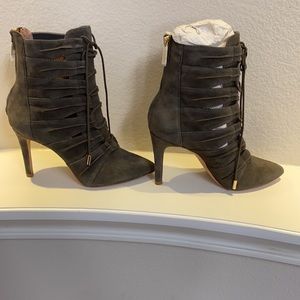 New velvet lace up Joie booties. New never worn (no box) sz 36.5 (US 6.5)